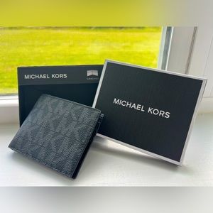 Michael Kors jet set Black mens wallet.